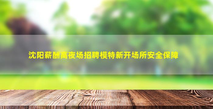 沈阳薪酬高夜场招聘模特新开场所安全保障
